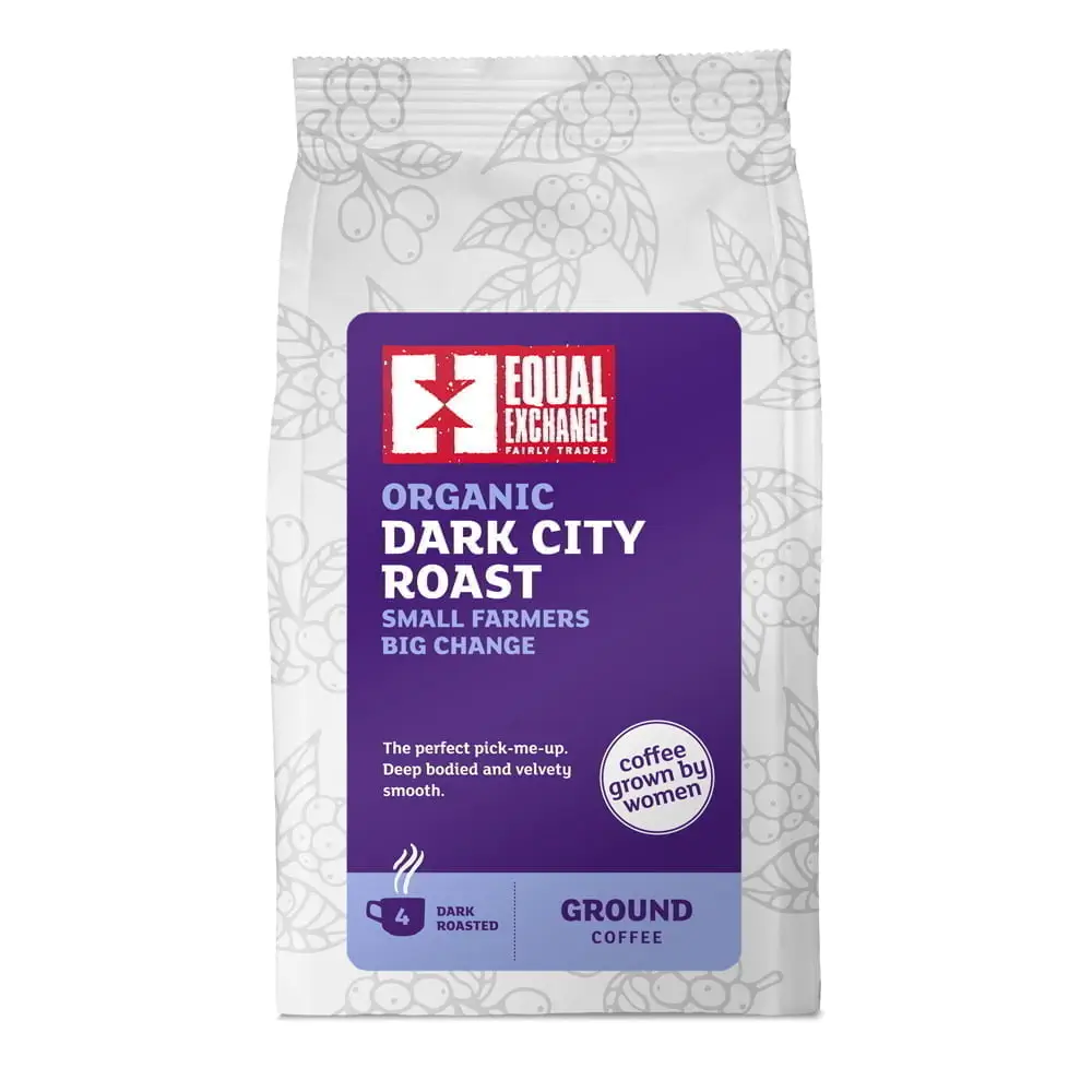 EQUAL EXCHANGE Organic Dark City Roast and Ground Coffee (200g)