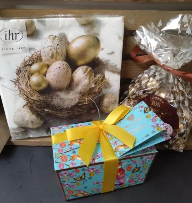 IT'S EASTER WEEK.....Open as normal 9am-4pm with the exception of 
Good Friday 9am-2pm and 
Saturday this week 9am-3pm
Selection of Easter Eggs still available plus delicious truffles, gift boxes, napkins and Easter Gifts.  We look forward to seeing you!
.
.
.
.
#organicallyspeaking #eastergifts #easterweek #eastereggs #easternapkins #hartleywintney #hampshirebusiness #shoplocal #organicshophampshire